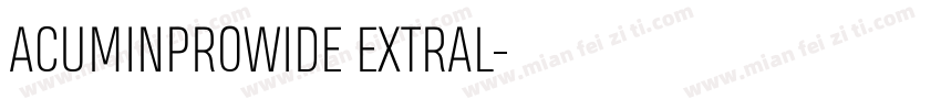 acuminprowide extral字体转换